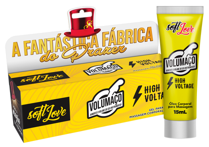 Volumaço High Voltage Gel 15ml - Gel Excitante Masculino para Aumento de Ereção e Prazer