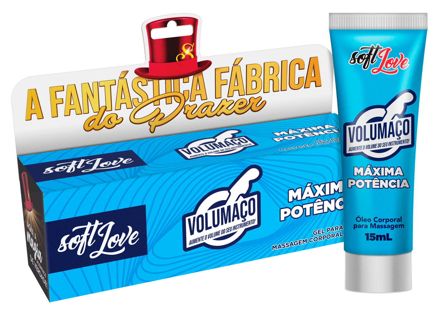 Volumaço Máxima Potência Gel 15ml - Excitante Masculino para Aumento de Ereção e Desempenho Sexual