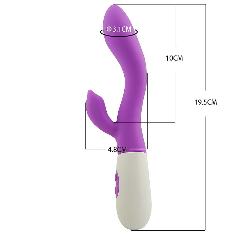 Vibrador Recarregável de Ponto G e Clitóris Brid - Silicone Aveludado 30 Modos