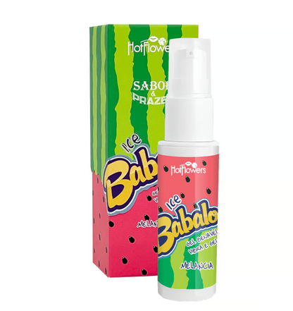 Babaloo Ice Gel Beijável Vibra e Gela 15g Hot Flowers