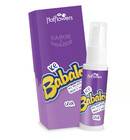 Babaloo Ice Gel Beijável Vibra e Gela 15g Hot Flowers