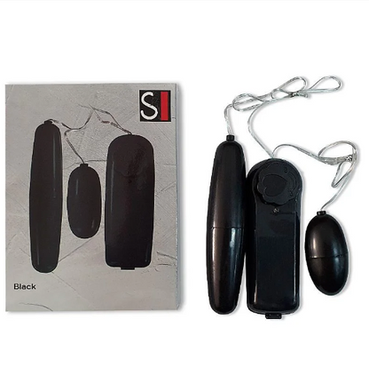 Vibrador Bullet Capsula Dupla Preto 