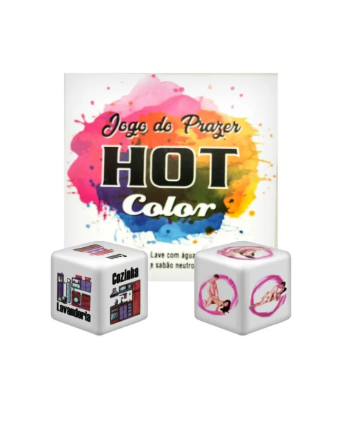 Jogo do Prazer Hot Color - Dados Eróticos de Posições e Cômodos