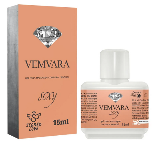 Gel Lubrificante Esquenta e Esfria Vemvara 15ml - Experiência Sensual Secret Love