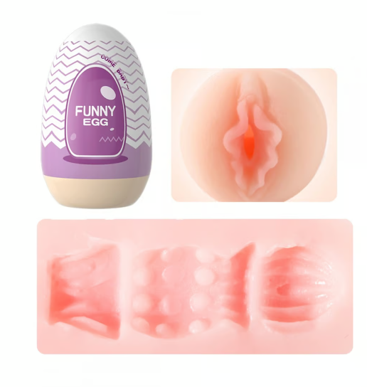 Masturbador Masculino Funny Egg Formato de Vagina em Cyberskin - Vip Mix