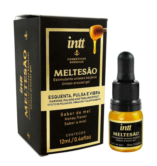 Meltesão Estimulante Unissex Beijável que Esquenta, Pulsa e Vibra 12ml - Intt