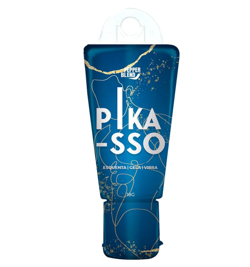 Gel Comestível Pikasso 18g – Esquenta, Gela e Vibra para Prazer Intenso