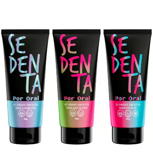 Gel Comestível com Glitter Sedenta Por Oral 50g - Pepper Blend